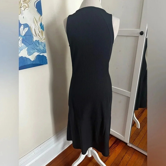 Athleta Women's Sleeveless Ribbed Midi Dress Black Size M - Picture 8 of 12